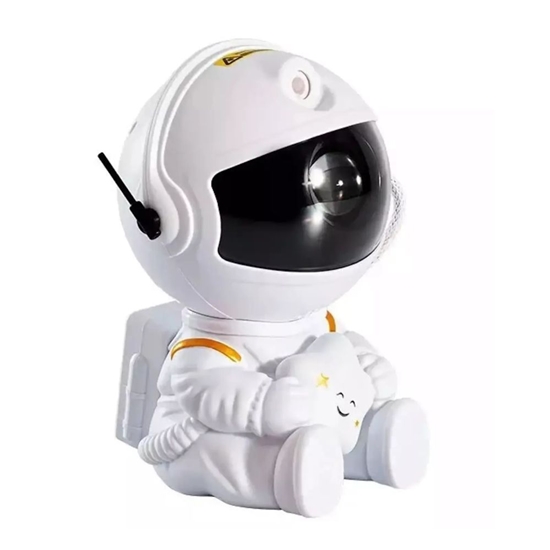 Picture of WoW Sitting Astronout 360 degree Rotate Head Star Sky & Nebula projector with Remote White