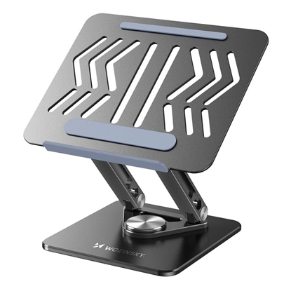 Picture of Wozinsky Laptop stand Wozinsky WRS-CPY84SB 360 aluminum + Free! smartphone stand - black