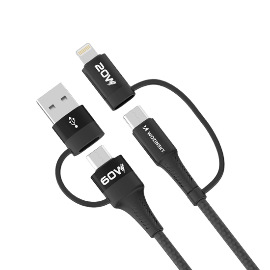 Picture of Wozinsky WNBAA 4in1 cable 2x USB-C 1x USB-A 1x Lig