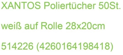 Picture of XANTOS Poliertücher 50St. weiß auf Rolle 28x20cm