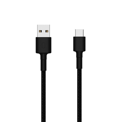 Attēls no XIAOMI MI BRAIDED USB TO USB-C CABLE 100CM (BLACK) SJV4109GL