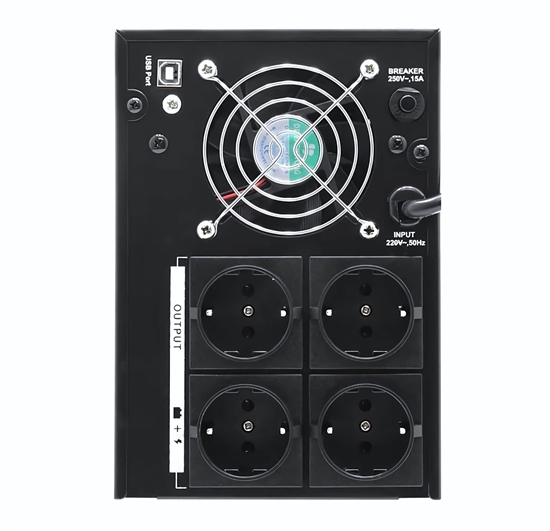 Picture of HIKVISION UPS 3000VA/1800W Tower (LCD, 4XSchuko, 1xUSB B Simulated sine, Offline