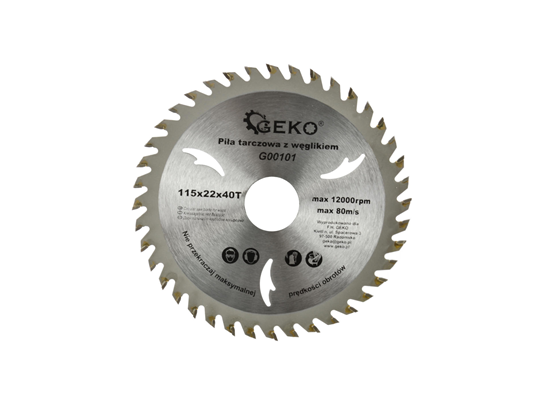 Изображение Zāģripa D115x22mm 40 zobi Geko