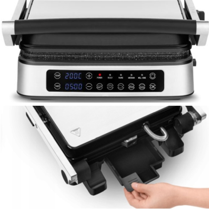 Attēls no ZEEGMA ZE-GRILL CHEF 2.0 SILVER Electric Grill 2100W (No drip tray included)