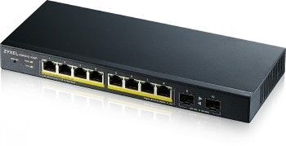 Attēls no ZYXEL GS1900-10HP V2, 8-PORT GBE L2 POE SMART SWITCH + 2 SFP SLOTS, 802.3AT, DESKTOP, FANLESS, 70 WATT (5Y WARRANTY)
