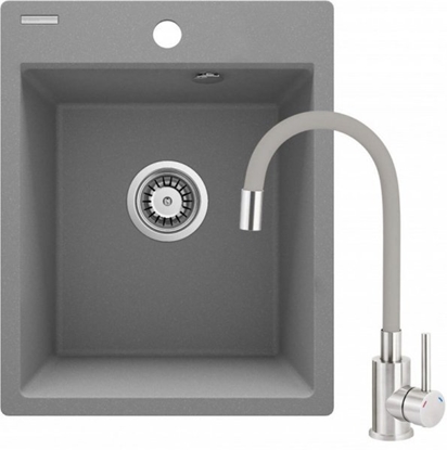 Picture of Zlewozmywak granitowy z bateri 1-komorowy