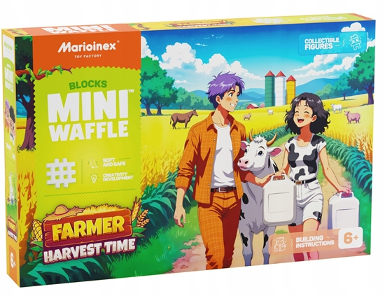 Изображение Marioinex Klocki waffle Farmer czas zbiorów 102 el (07566)