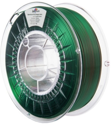 Attēls no 3D plastikas PLA dvipusis Magic silk FOREST FLAME (zalias, raudonas) 1kg Spectrum