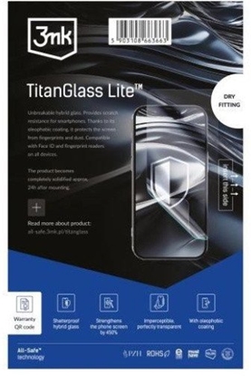 Attēls no 3mk All-Safe - AIO fólie TitanGlass Lite Dry Fitting Phone, 5 ks