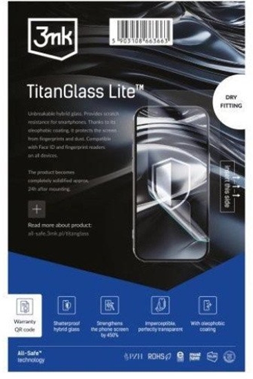 Picture of 3mk All-Safe - AIO fólie TitanGlass Lite Dry Fitting Phone, 5 ks
