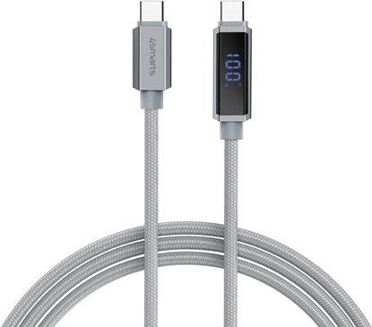 Attēls no Kabel USB 4smarts USB-C - USB-C 1.5 m Szary (541439)