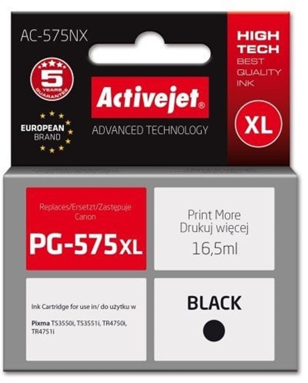 Picture of Activejet AC-575NX Tusz do drukarki Canon, zamiennik Canon PG-575XL; Supreme; 16,5 ml; czarny