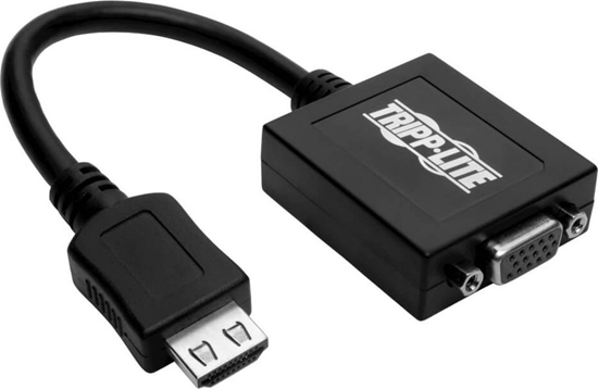 Picture of Adapter AV Eaton Tripp Lite HDMI to VGA with Audio Converter Cable Adapter for Ultrabook/Laptop/Desktop PC, (M/F), 6-in. (15.24 cm) - Videoadapter - TAA-konform - HDMI mannlich zu HD-15 (VGA) weiblich - 15.24 cm - Schwarz - 1920 x 1200 (WUXGA) Support