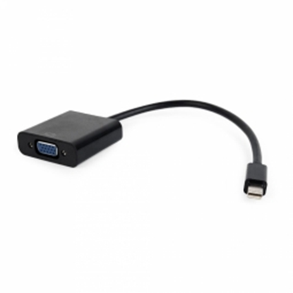 Picture of Adapter AV Gembird DisplayPort Mini - D-Sub (VGA) czarny (A-MDPM-VGAF-02)