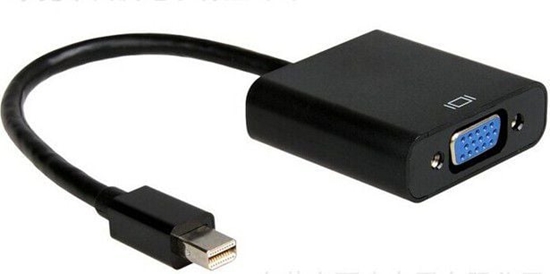 Picture of Adapter AV Gembird DisplayPort Mini - D-Sub (VGA) czarny (A-MDPM-VGAF-02)