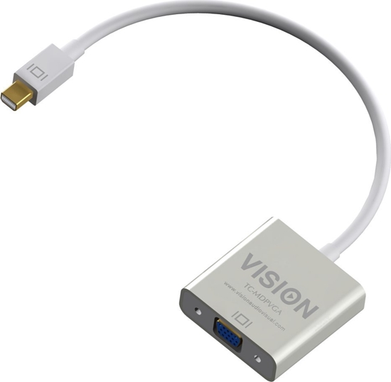 Picture of Adapter AV Vision VISION Professional installationstauglicher Adapter Mini-DisplayPort zu VGA - 30 JAHRE GARANTIE - 30 JAHRE GARANTIE - Maximale Auflosung 1920 x 1080 - Keine Konvertierung von VGA zu DP - Hotplug - mDP (M) zu VGA (F) - Gesamtlange 220 mm