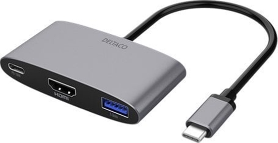 Picture of Adapter USB Deltaco Adapter DELTACO USB-C to HDMI and USB-A