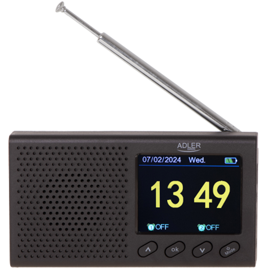 Picture of Adler | FM Travel Radio | AD 1198 | Alarm function | Black
