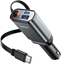 Picture of adowarka samochodowa Joyroom JR-CCL07 3w1 z wbudowanym kablem zwijanym - ciemnoszara