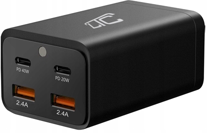 Picture of adowarka sieciowa MULTI CHARGER QC 3.0 PD20W/PD40W/QC 3.0 2x USB 2,4A 80W czarna LTC