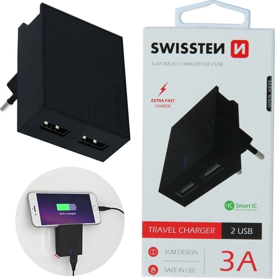 Picture of adowarka Swissten 2x USB-A 3 A (22031000)