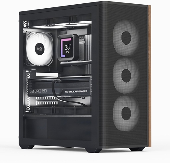 Изображение AeroCool Geh Midi D501A-G-BK-V2 (B/Wood/ATX)