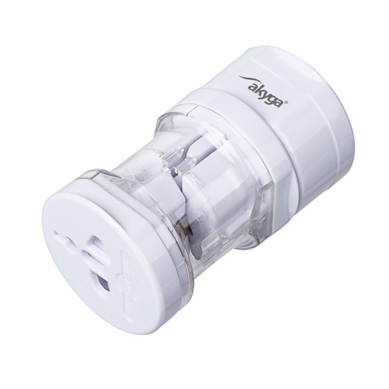Picture of Akyga Adapter podróny Worldwide US AU UK EU 250V 10A biay (AK-AD-61)