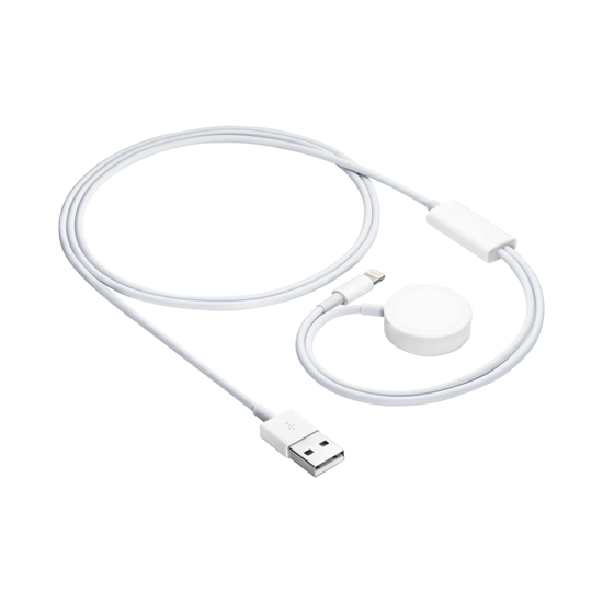 Picture of Akyga AKYGA AK-SW-43 USB Charging cable for Apple Watch Ultra 2 Series 987654321 + Lightning plug 1m