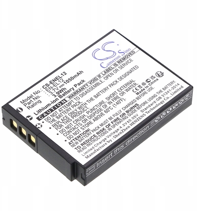 Picture of Akumulator Bateria Typ En-el12 Enel12 Do Nikon Coolpix / Keymission 170 360 / Cs-enel12