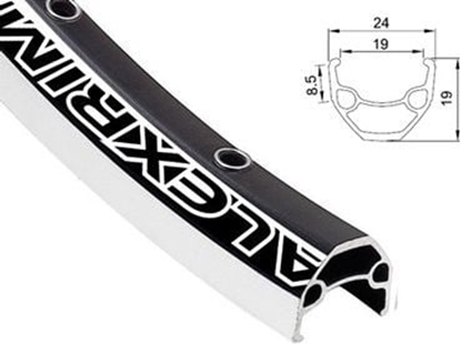 Picture of Alexrims Obrcz mtb EN24 29"x32 otw.Tubeless Ready H.tarczowy kapslowana czarna (ALX-EN2429)