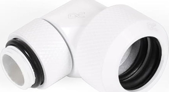 Picture of Alphacool Alphacool Eiszapfen Anschluss 90 Grad G1/4 Zoll AG auf 16mm AD Hardtube - drehbar, - Wei