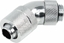 Picture of Alphacool Alphacool HF Anschluss 45 Grad G1/4 Zoll AG auf 13/10mm - drehbar, chrome silber