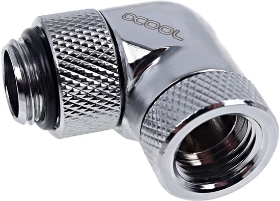 Picture of Alphacool Zczka ktowa 90°, 1/4", obrotowa, chrome (17261)