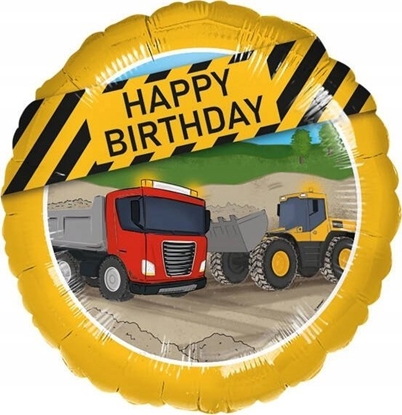 Attēls no AMSCAN Balon foliowy maszyny budowlane Happy Birthday