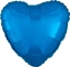 Attēls no AMSCAN Balon foliowy metalik niebieski serce 43cm 9914069