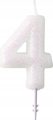 Изображение AMSCAN wieczka cyferka 4 m byszczca 9904379