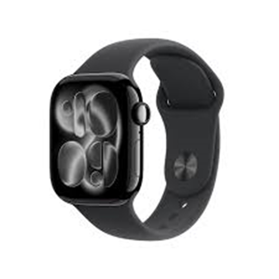 Picture of APPLE WATCH SERIES 11 GPS 42MM JET BLACK ALUMINIUM CASE WITH BLACK SPORT BAND S/M MEQT4WF/A