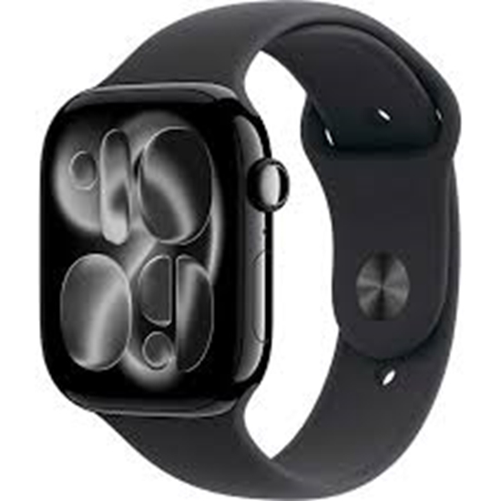 Picture of APPLE WATCH SERIES 11 GPS 46MM JET BLACK ALUMINIUM CASE WITH BLACK SPORT BAND M/L MEUX4WF/A