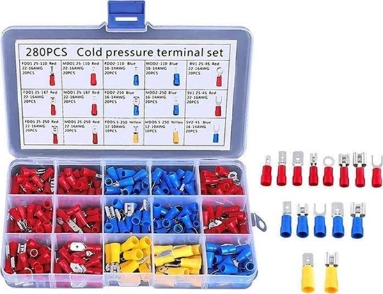 Picture of Aptel KONEKTORY ELEKTRYCZNE Zestaw Zacisków Izolowanych 280 sztuk AG709A