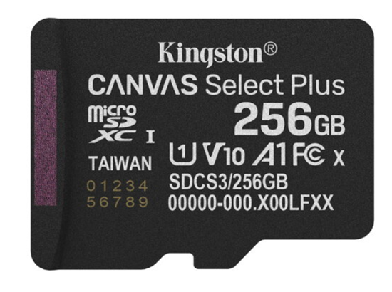 Picture of Atmiņas karte Kingston MicroSDXC 256GB Canvas Select Plus bez adaptera