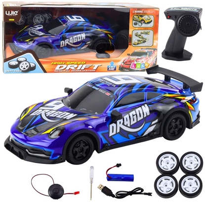 Picture of Auto Sportowe Zdalnie Sterowane RC Podwietlana Karoseria Drift Niebieski LEAN Toys