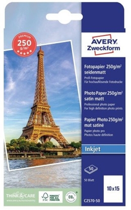 Изображение Avery Zweckform Papier Avery fotograficzny Premium satynowy mat, 250g, 100 x 150 mm