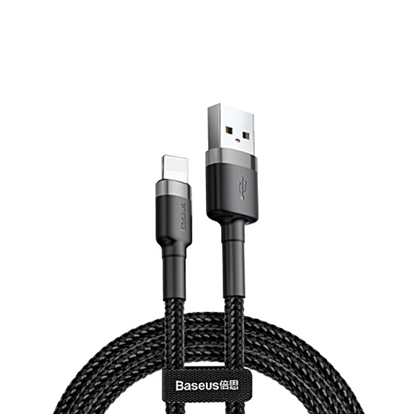 Изображение Baseus CABLE LIGHTNING TO USB 0.5M/GRAY/BLACK CALKLF-AG1