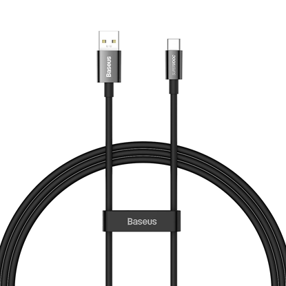 Picture of Kabel USB Baseus USB-A - USB-C 1 m Czarny (CAYS000901)