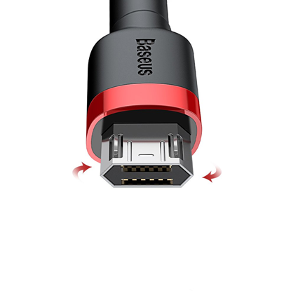 Attēls no Kabel USB Baseus USB-A - microUSB 3 m Czarno-czerwony (CAMKLF-H91)
