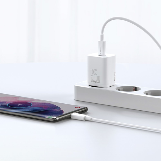 Picture of Baseus Wall charger Baseus Super Si Quick Charger 1C 25W (white)
