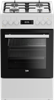 Picture of BEKO Cooker | FSM51339DWDS | Hob type Gas | Oven type Electric | White | Width 50 cm | Grilling | LED | Depth 60 cm | 60 L