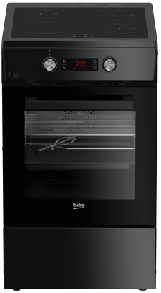 Attēls no BEKO Cooker | FSM59305BDT | Hob type Induction | Oven type Electric | Black | Width 50 cm | Grilling | Depth 60 cm | 60 L