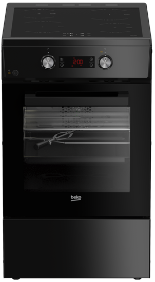 Picture of BEKO Cooker | FSM59305BDT | Hob type Induction | Oven type Electric | Black | Width 50 cm | Grilling | Depth 60 cm | 60 L