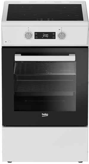 Изображение BEKO Cooker | FSM59305WDT | Hob type Induction | Oven type Electric | White | Width 50 cm | Grilling | Depth 60 cm | 60 L